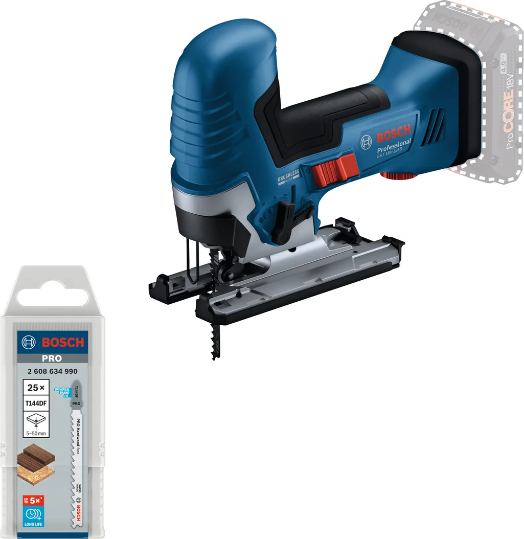 Bosch Professional PRO GST 18V-125 S Accu decoupeerzaag + 25x zaagblad - 0615V0003B