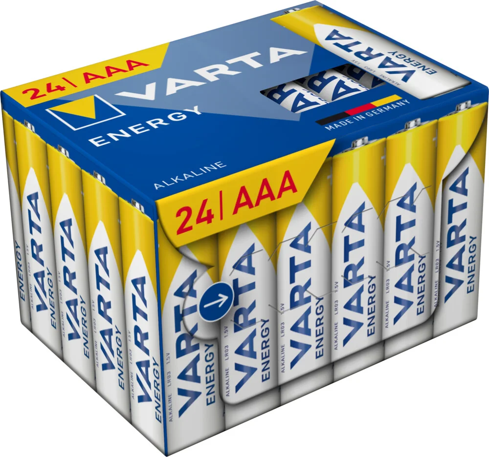 16x Varta Energy AAA Cube Pack 24 stuks