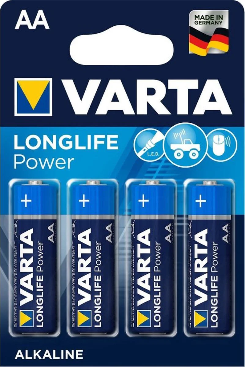 Varta Longlife Power Alkaline Batterijen AA 4 stuks