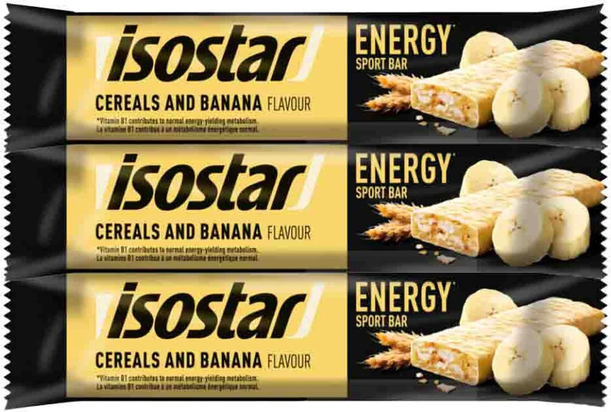 3x Isostar High Energy Sportreep Banaan 40 gr