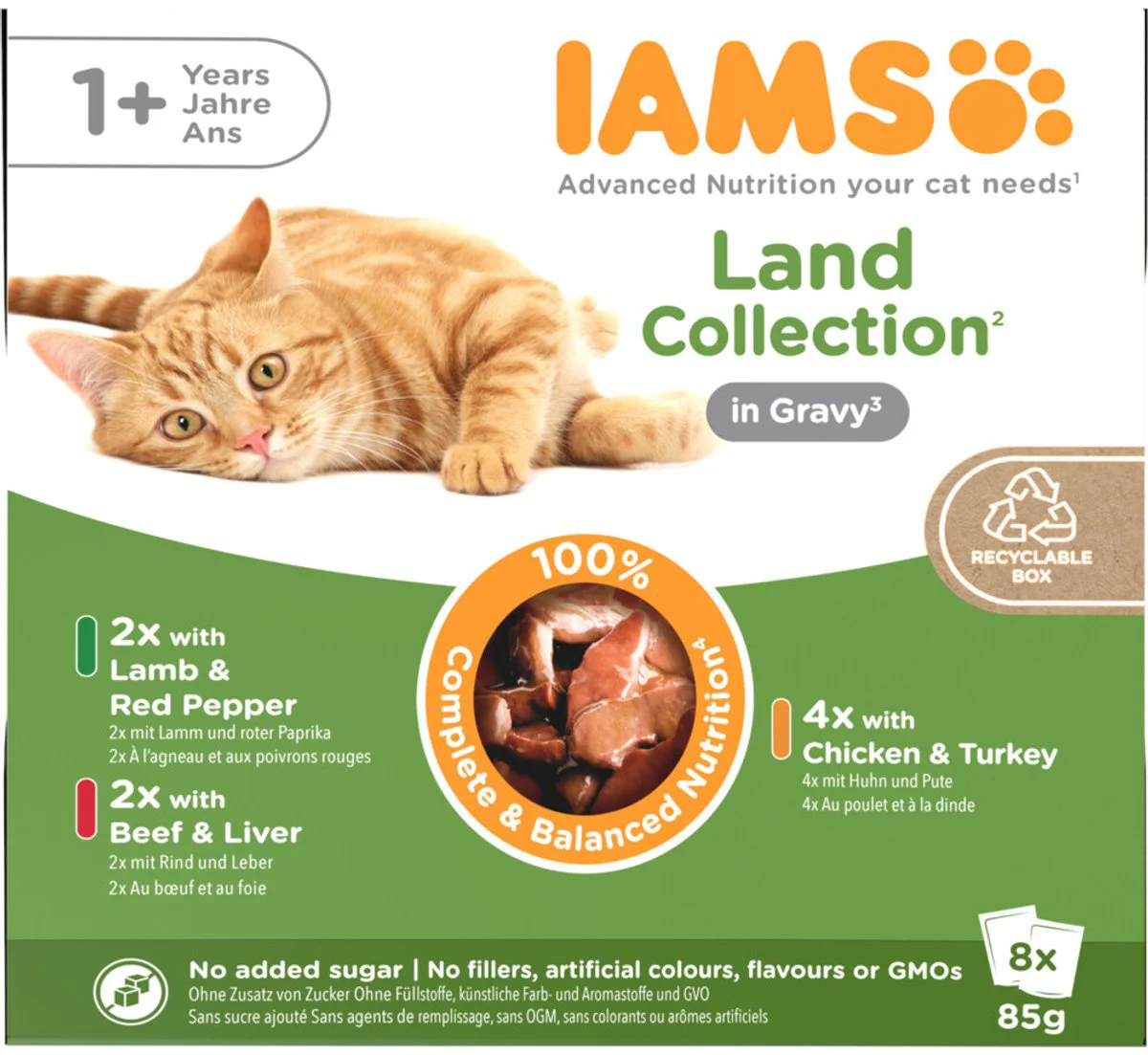 IAMS Delights Adult Land Gravy Multipack 8 x 85 gr