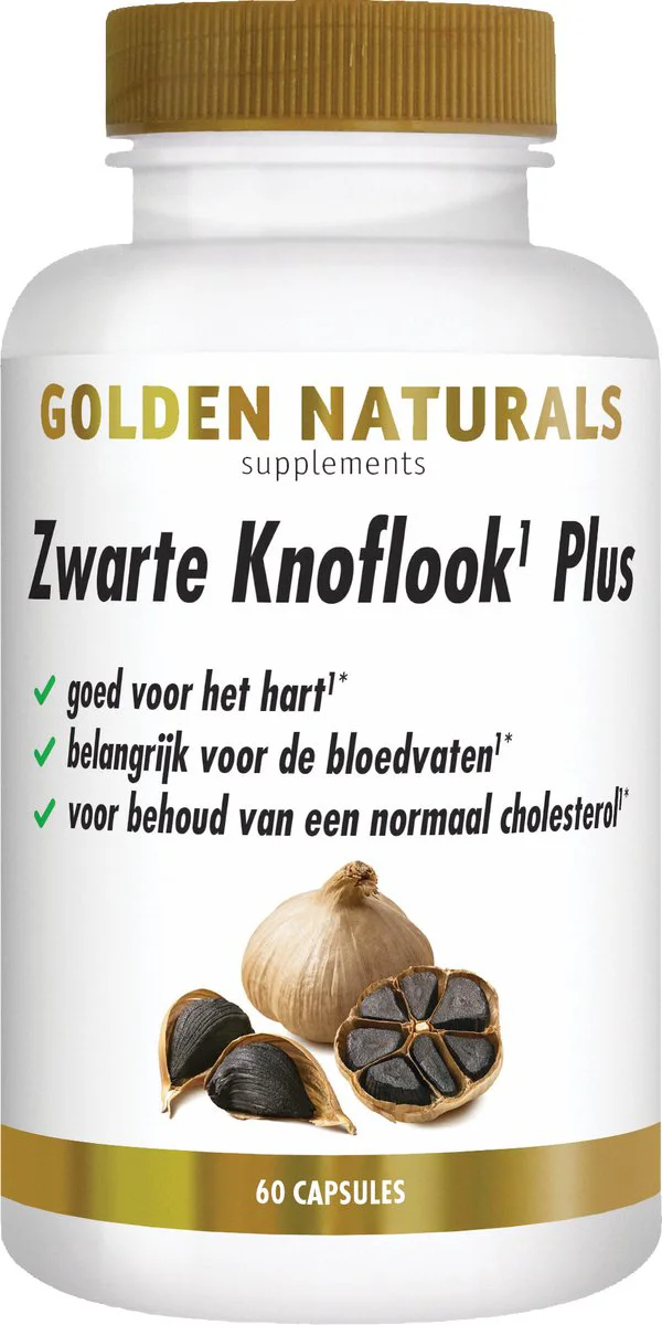 Golden Naturals Zwarte Knoflook Plus 60 vegacapsules