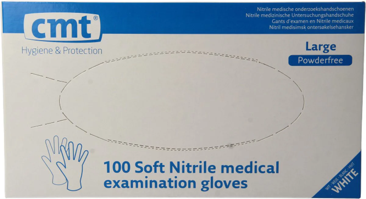 CMT Handschoenen Nitrile Poedervrij 100ST