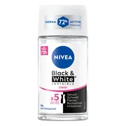 3x NIVEA Deodorant Roller Black & White Invisible 50 ml