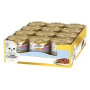 24x Gourmet Gold Kattenvoer Nat Luxe Mix Zeevis - Spinazie 85 gr