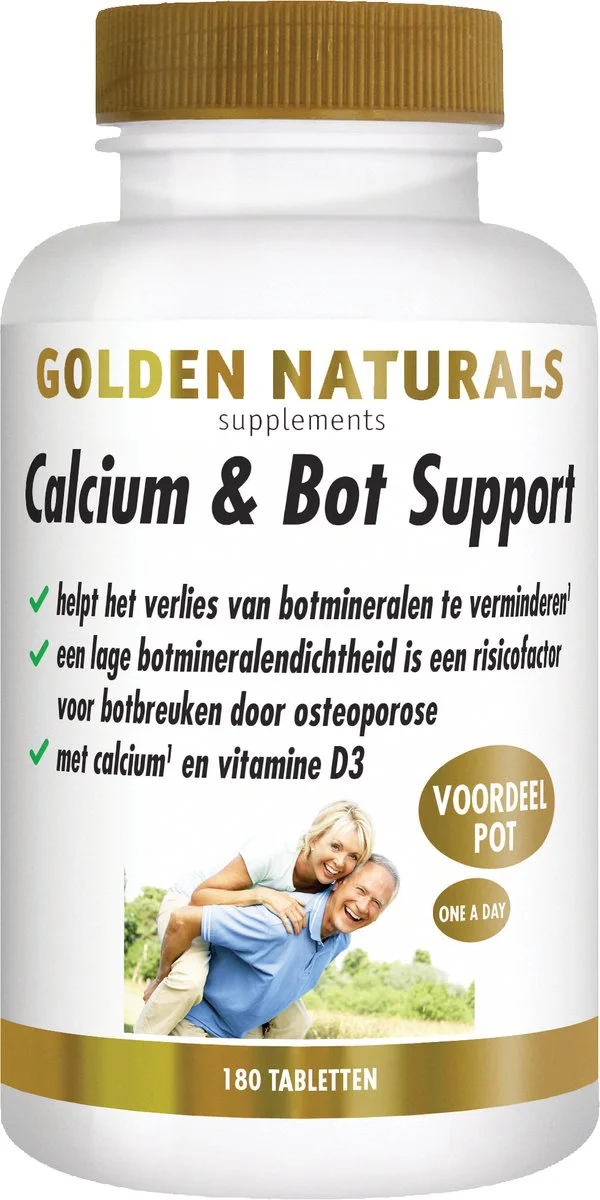 Golden Naturals Calcium & Bot Support Vegan 180 tabletten