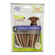 15x Truly Hondensnack Strips Chicken & Fish 90 gr