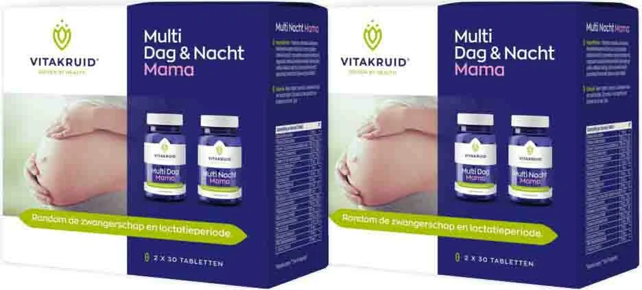2x Vitakruid Multi Dag & Nacht Mama 60 tabletten