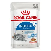 48x Royal Canin Indoor 7+ Gravy Kattenvoer Nat 85 gr