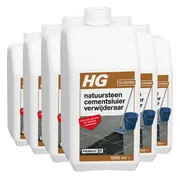 6x HG Natuursteen Cement & Kalksluier Verwijderaar 1 liter