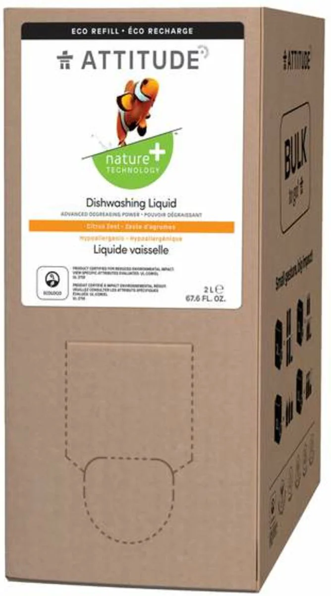 Attitude Dishwashing Liquid Citrus Zest Bult To Go 2LT
