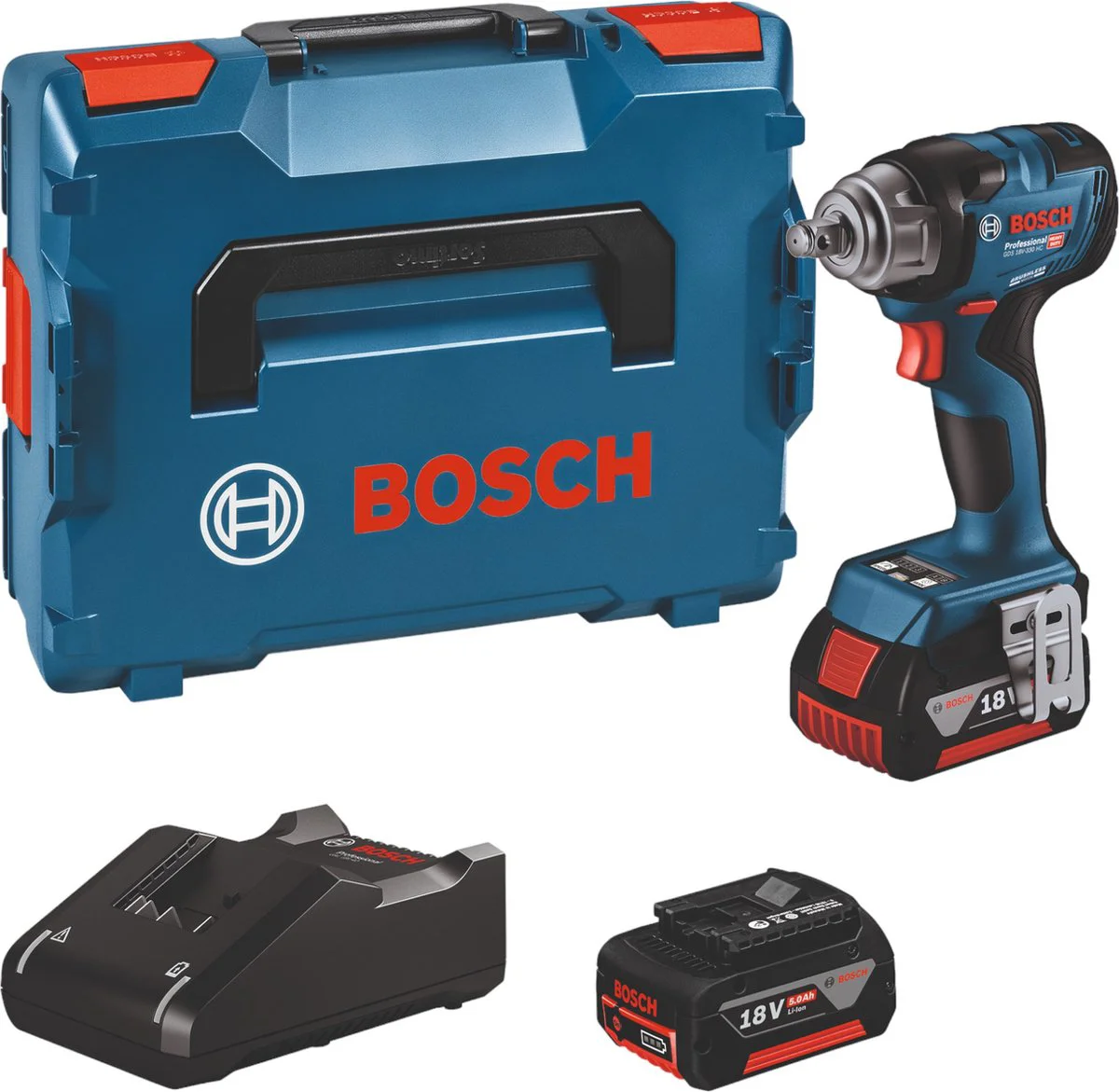 Bosch Professional PRO GDS 18V-330 HC Accu slagmoersleutel 330Nm 1/2" 2x 5.0Ah - 06019L5003