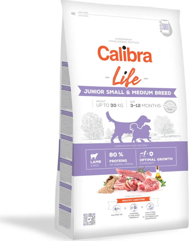 Calibra Life Junior Small & Medium Hondenvoer Lam 2,5 kg