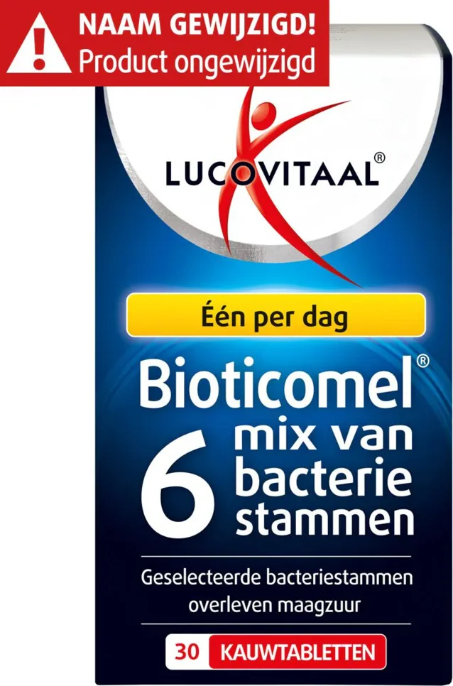 3x Lucovitaal Probiotica Mix van 6 Bacteriënstammen 30 kauwtabletten
