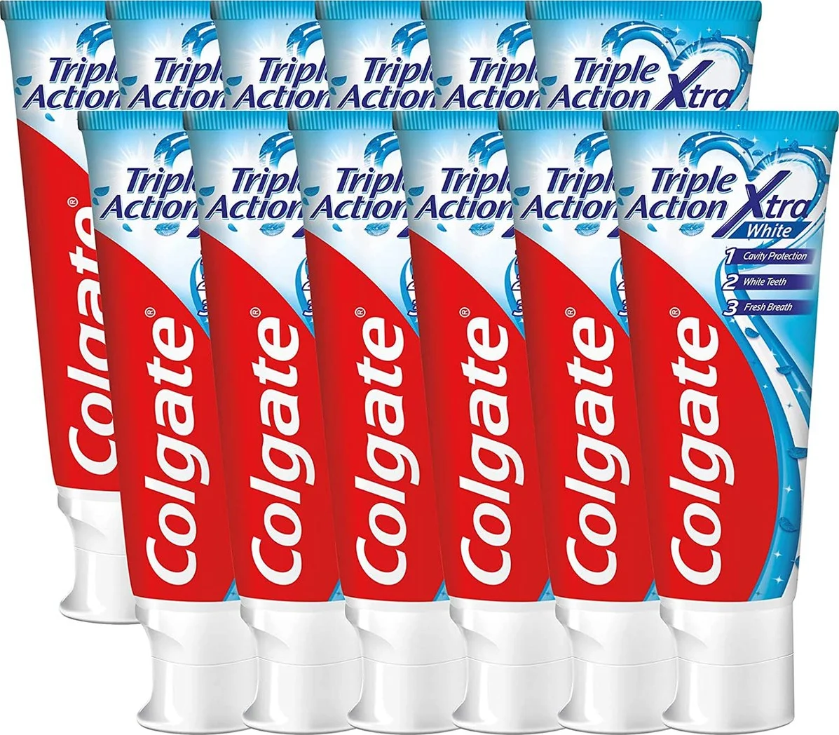 12x Colgate Tandpasta Triple Action Xtra White 75 ml