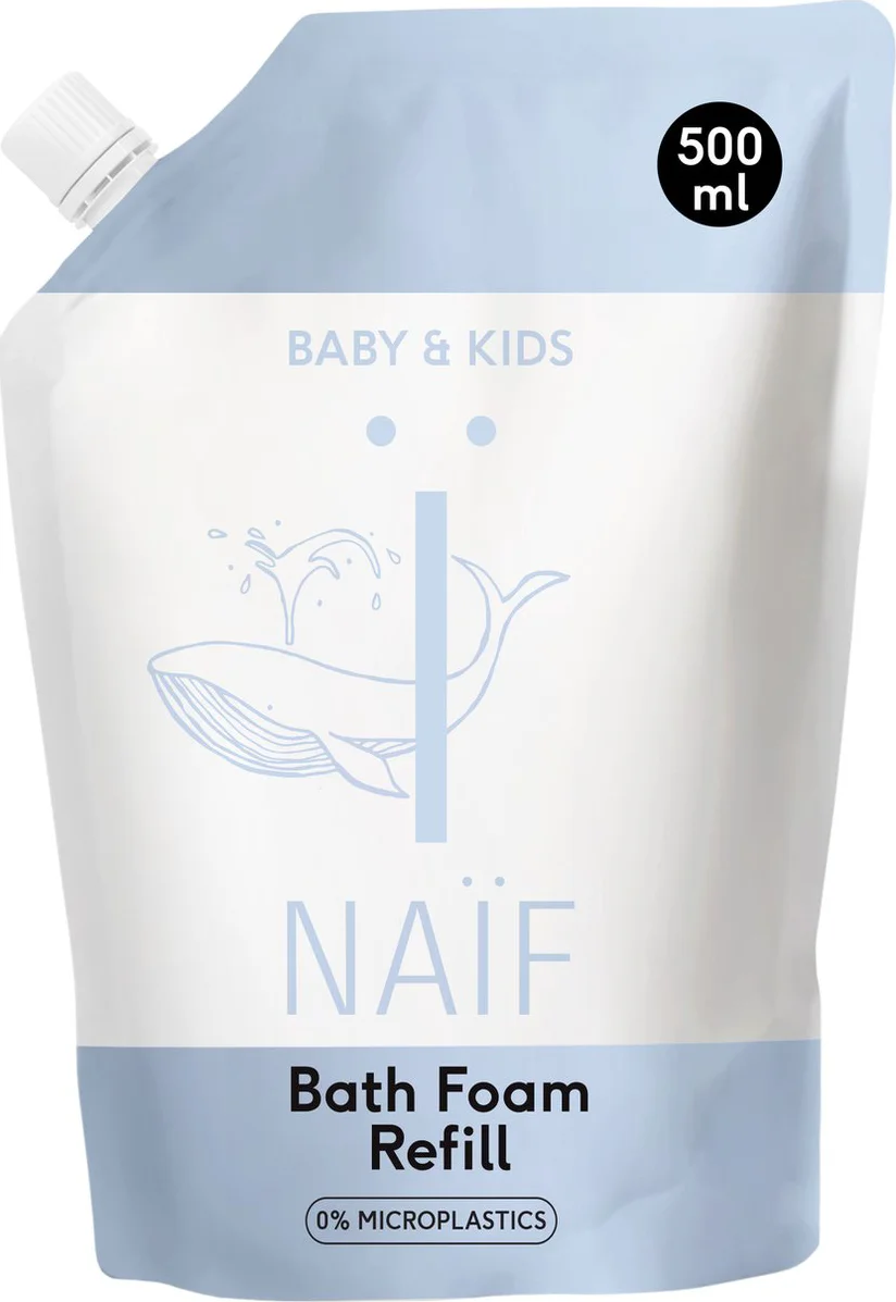 Naif Baby & Kids Verzorgende Badschuim Navulverpakking 500 ml
