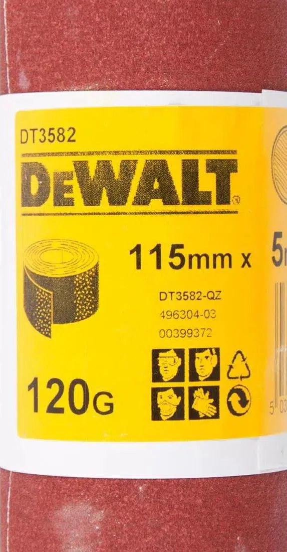 DeWALT DT3582 P120 Schuurpapier rol 5m x 115mm