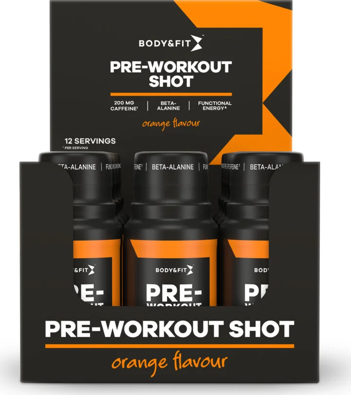 Body & Fit Pre-workout Shot Orange 12 x 60 ml