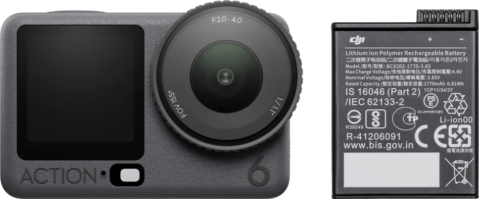 DJI Osmo Action 6 + DJI Osmo Action Extreme Battery