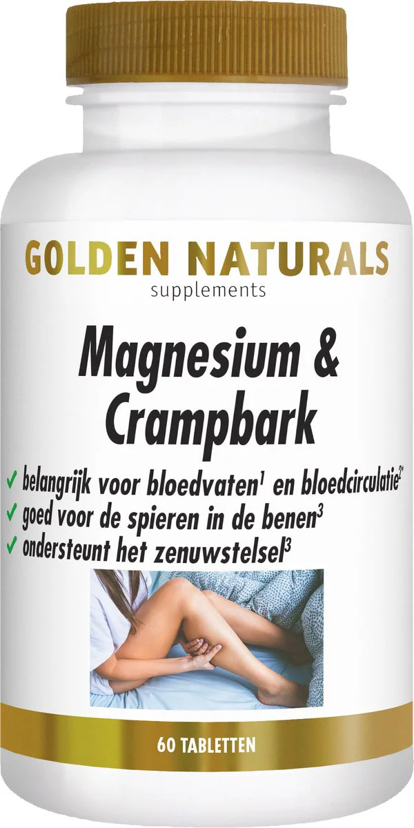Golden Naturals Magnesium & Crampbark Tabletten 60TB