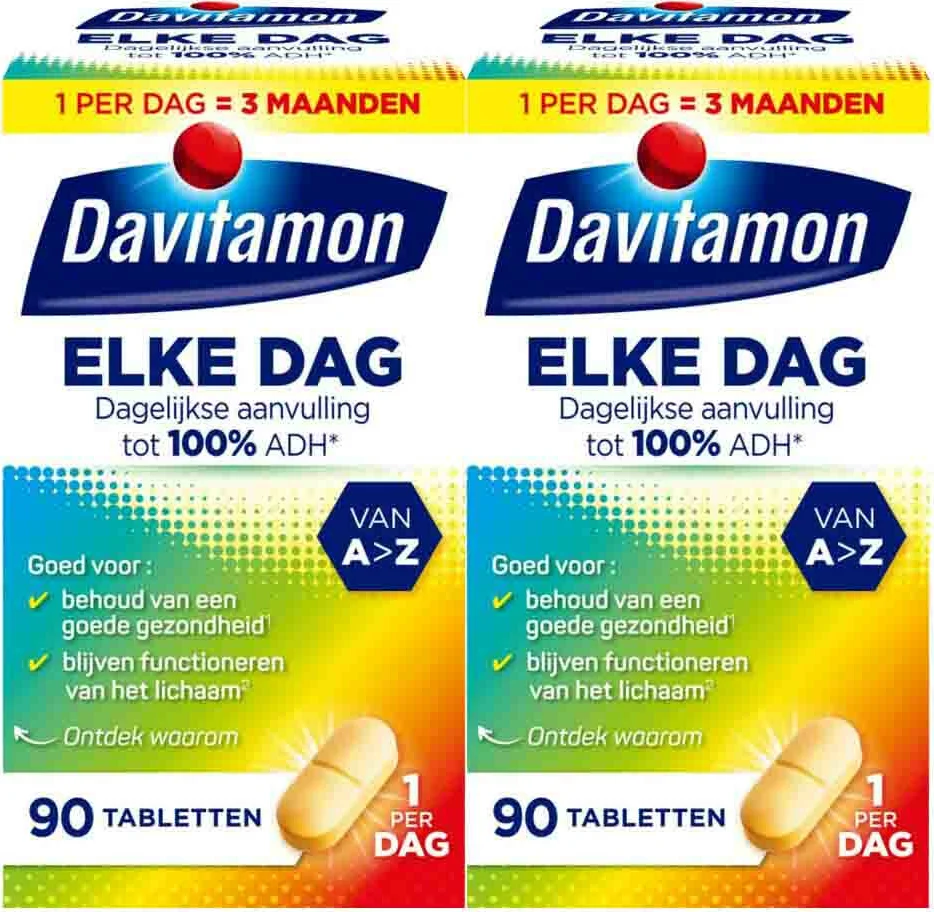 2x Davitamon Elke Dag 90 tabletten
