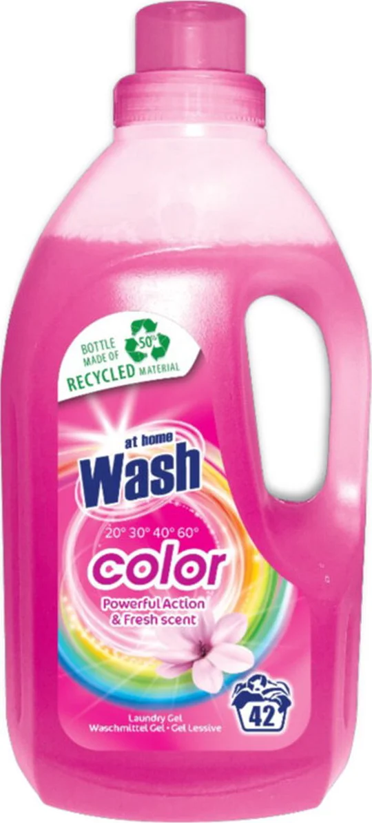 6x At Home Wasmiddel Color 42 Wasbeurten Kleur 1,5 liter