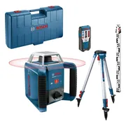 Bosch Professional GRL 400 H Rotatielaser Rood + Laserontvanger LR 1 + BT152 HD Statief + GR2400 Meetlat in koffer - 06159940JY