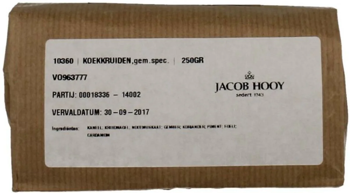 Jacob Hooy Koekkruiden Gemalen 250GR