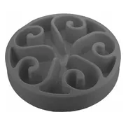 Eat Slow Live Longer Anti-schrok Voerbak Rond Grijs 30 cm