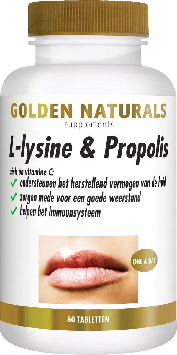 Golden Naturals L-lysine & Propolis Vegan 60 tabletten