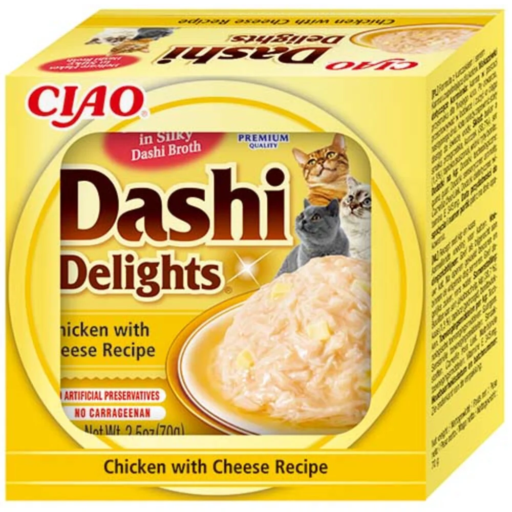 Ciao Dashi Delights Kattenvoer Nat Chicken & Cheese 70 gr