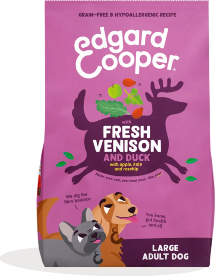 2x Edgard & Cooper Hondenvoer Droog Hert - Scharreleend 12 kg