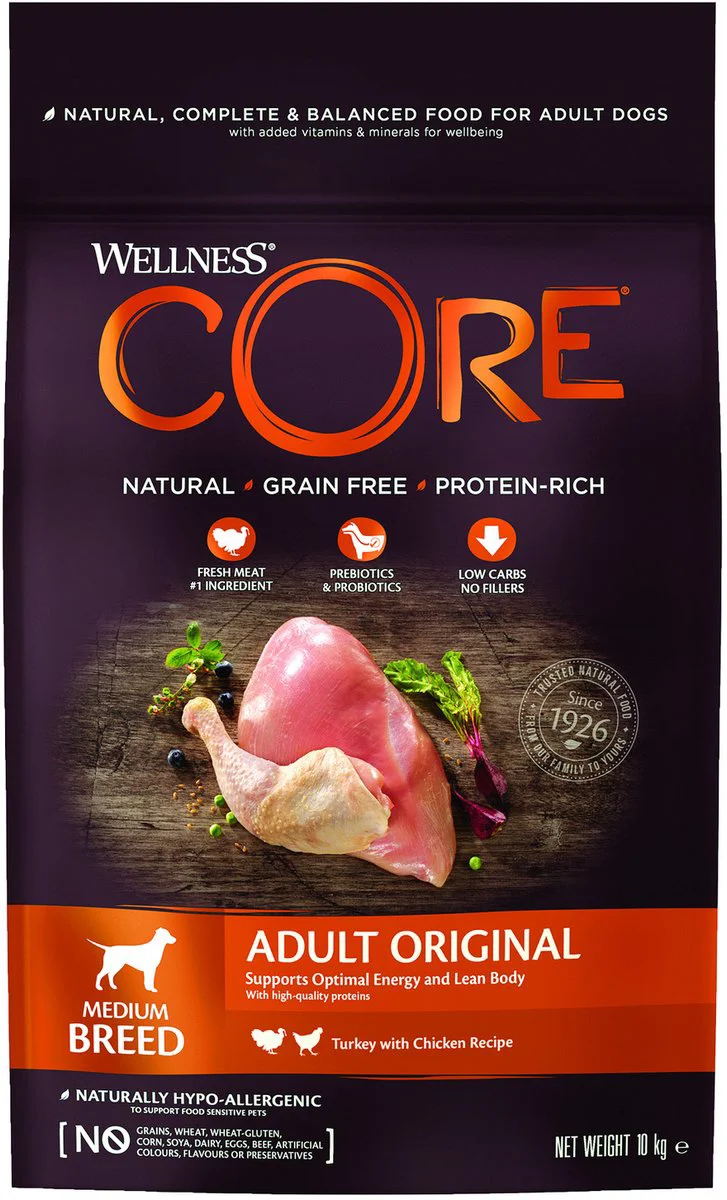 Wellness Core Hondenvoer Original Kalkoen - Kip 10 kg
