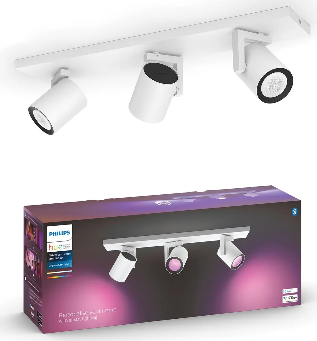Philips Hue Argenta Opbouwspot White and Color - Wit - 3-spots