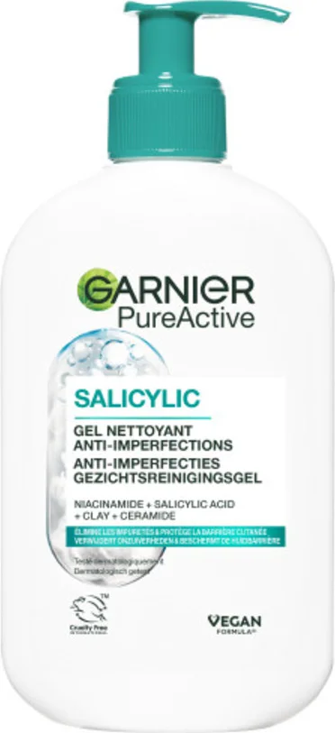 3x Garnier PureActive Schuimende Gezichtsreinigingsgel 250 ml