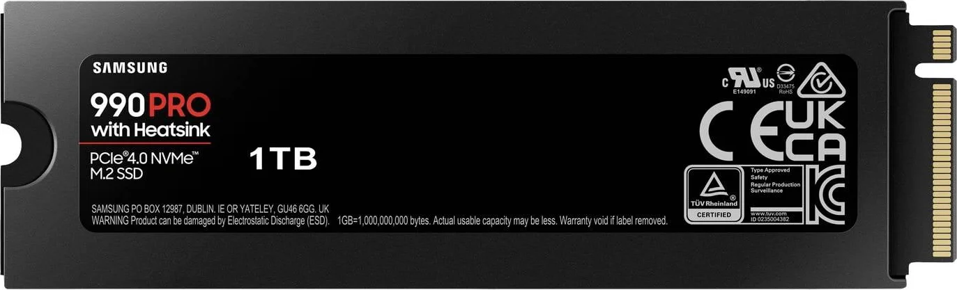 Samsung 990 Pro 1TB Heatsink NVMe SSD