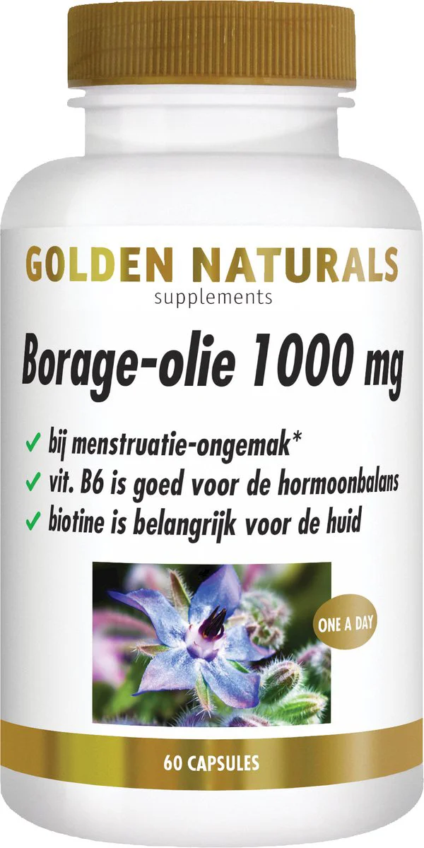 Golden Naturals Borage-Olie 1000mg Capsules 60CP