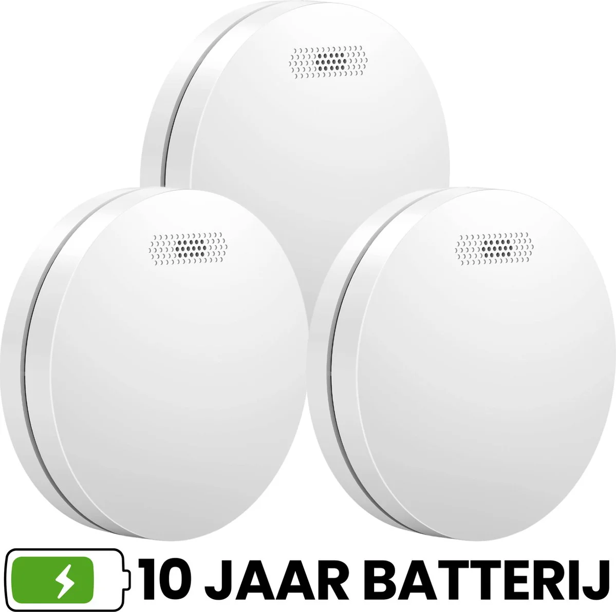 Aroha Safety Pro Rookmelder - 10 jaar batterij & sensor - Extra dun design rookmelder, brandmelder - Multipack 3 set