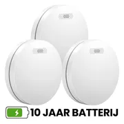 Aroha Safety Pro Rookmelder - 10 jaar batterij & sensor - Extra dun design rookmelder, brandmelder - Multipack 3 set