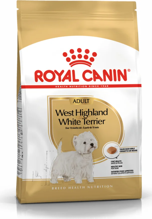 4x Royal Canin Hondenvoer Droog West Highland White Terrier Adult 3 kg