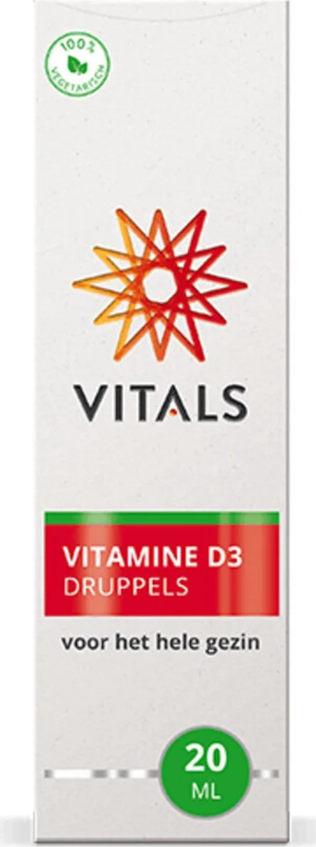 2x Vitals Vitamine D3 Druppels 20 ml