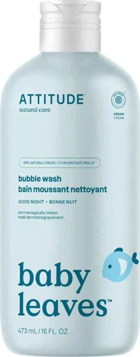 Attitude Baby Leaves Bubble Wash Goodnight 473ML