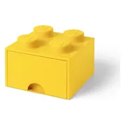 LEGO Opbergsteen met 4 noppen en 1 lade - geel