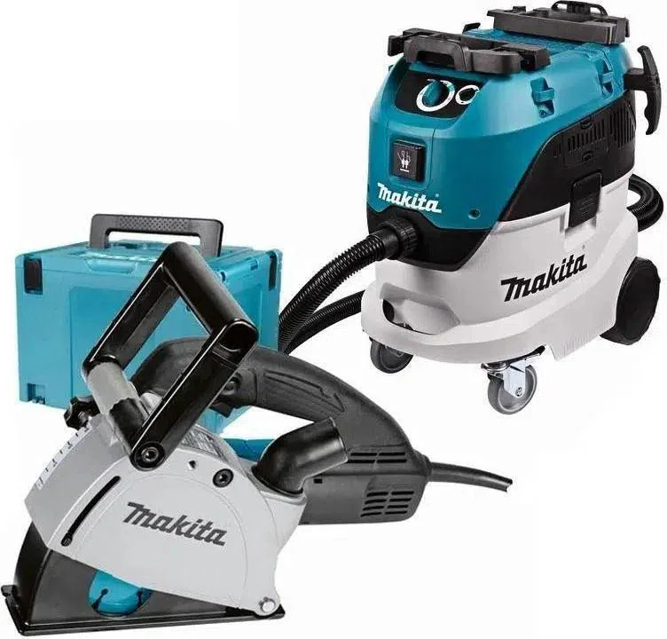 Makita DK0093J Combiset SG1251 Sleuvenfrees Ø125mm en VC4210L Stofzuiger 42L L-Klasse in Mbox