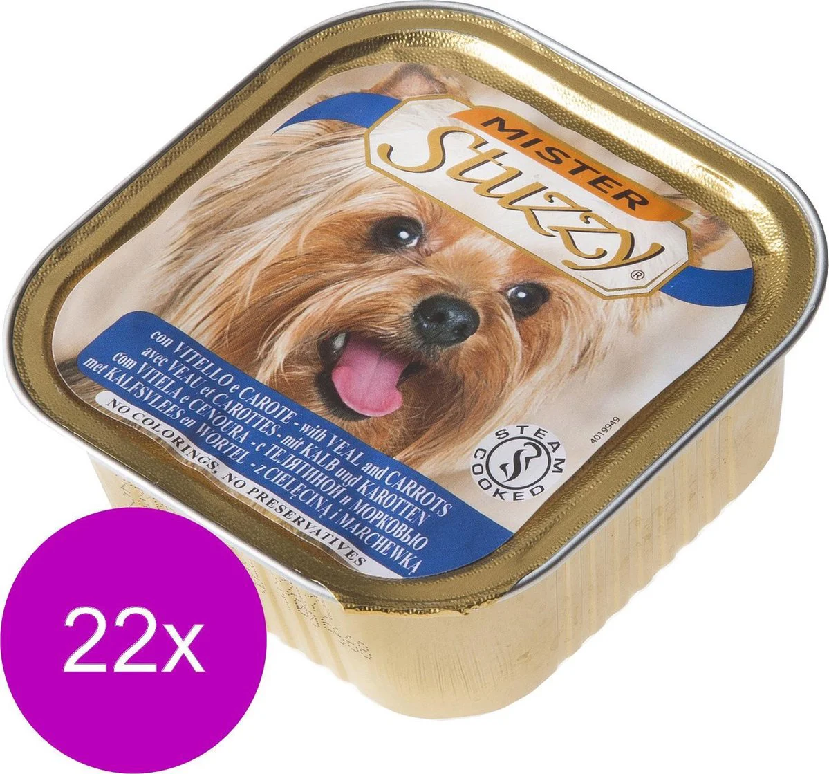22x Stuzzy Hondenvoer Paté Kalf 150 gr