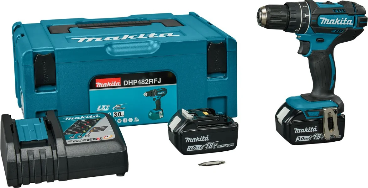 Makita DHP482RFJ Accu klop-/schroefboormachine 18V 3.0Ah in Mbox