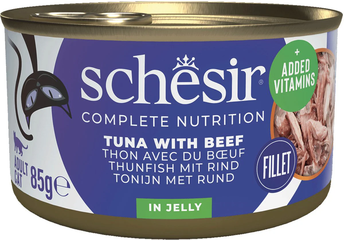 Schesir Kattenvoer Tonijn - Rund 85 gr