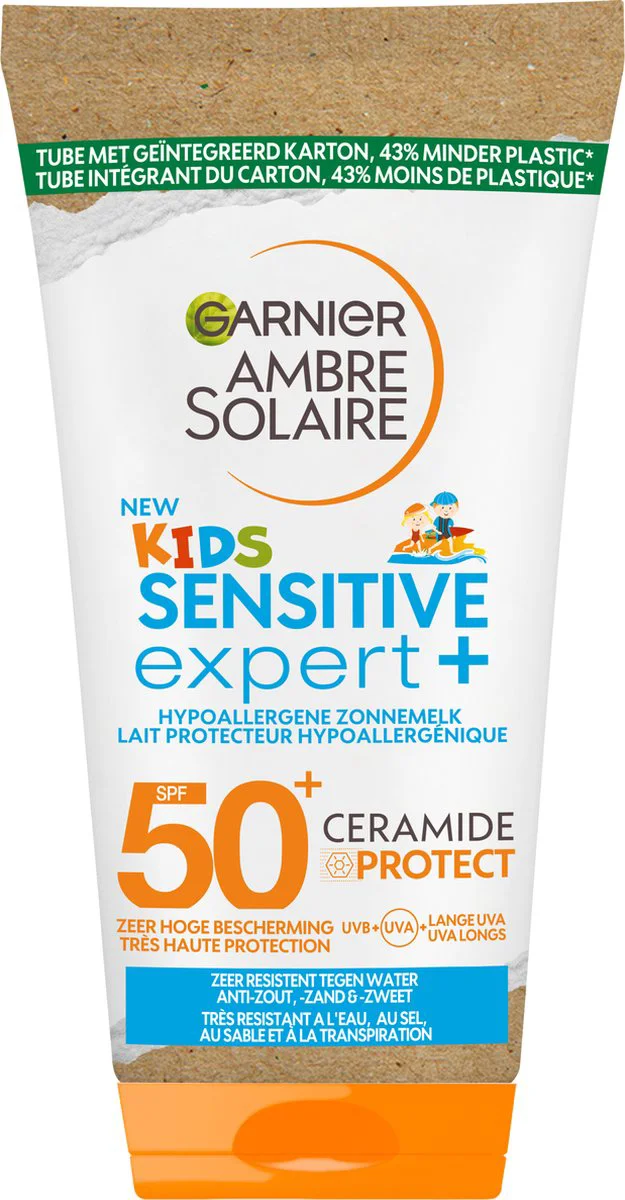 Garnier Ambre Solaire Sensitive Expert+ Kids Zonnebrandmelk SPF 50+ Reisformaat 50 ml