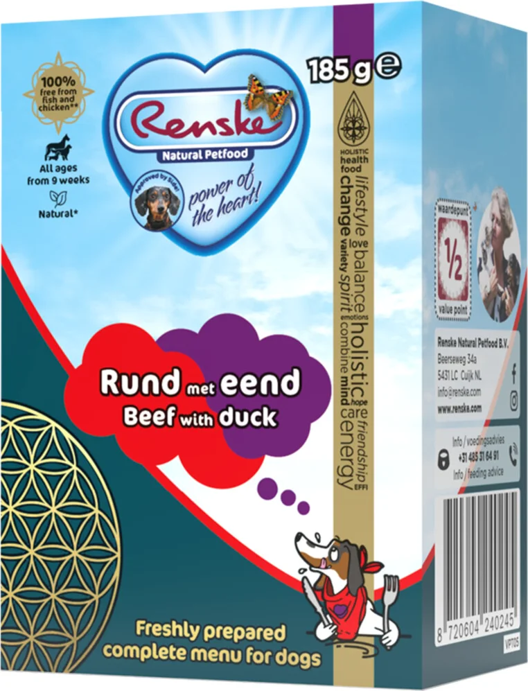 Renske Vers Tetra Hondenvoer Nat Rund met Eend 185 gr