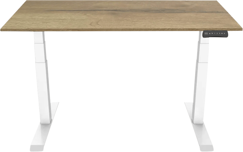 Euroseats Elektrisch Zit Sta Bureau 140 x 80 Wit/Eiken